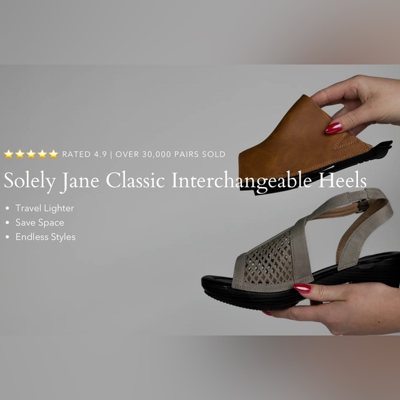 Women's Solely Jane Interchangeable Heels - Brown and Gray - Picture 1 of 6